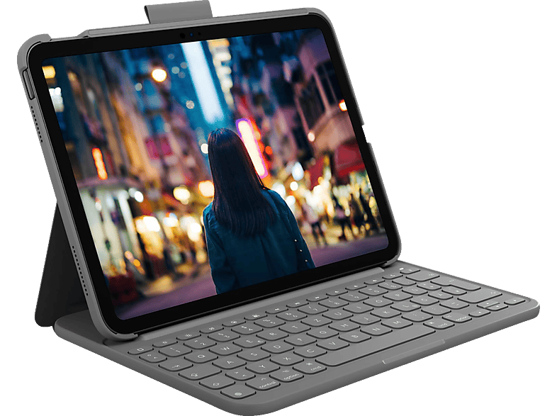 LOGITECH Slim Folio für iPad (10. Generation) Tastaturhülle Grafit von LOGITECH