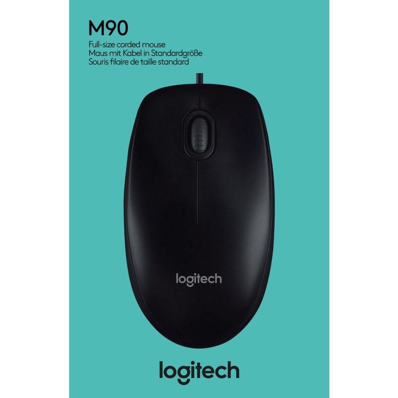 Logitech Maus M90, USB, schwarz von LOGITECH