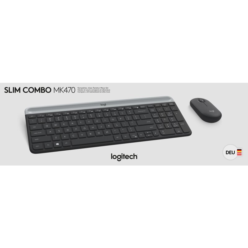 Logitech Tastatur/Maus Set MK470, Wireless, grafit von LOGITECH