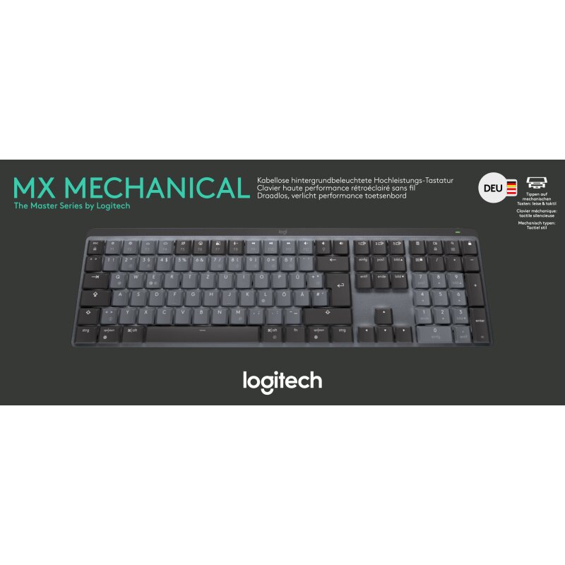 Logitech Tastatur MX Mechanical, Wireless, Bolt, Bluetooth von LOGITECH