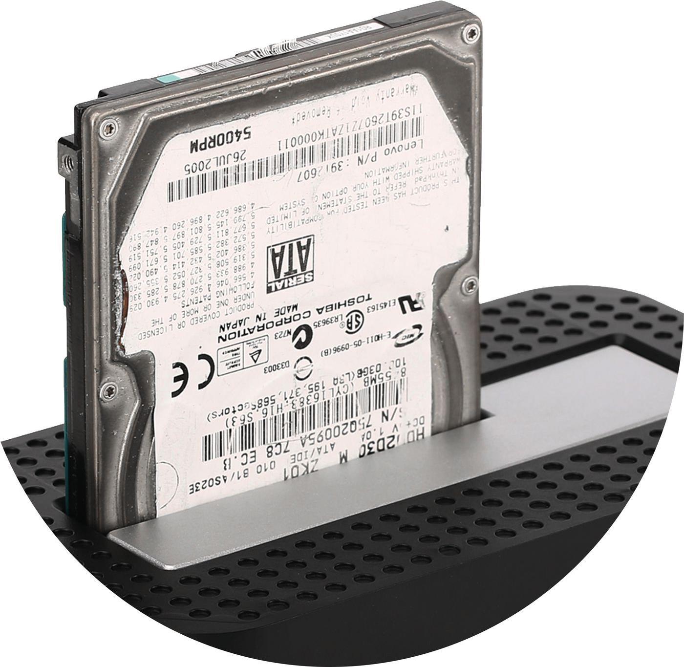 LOGON LHC030 - HDD - SSD - SATA - Serial ATA II - 2.5,3.5 - USB 2.0 Type-B - Schwarz - Silber - 12 V (LHC030) von LOGON