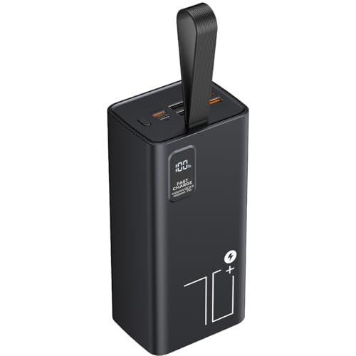 LOHAO Powerbank mit hoher Kapazität, 70000 mAh mit LED-Display, 30 W PD & QC 3.0 Schnellladung, tragbares Ladegerät, 5 Ausgänge, 2 Eingänge, USB-C-Akkupack für Outdoor, Camping, Reisen, Büro von LOHAO