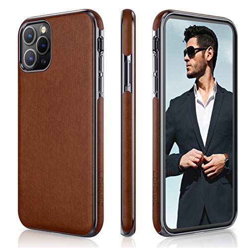 LOHASIC Für iPhone 11 Pro Max Hülle, Slim Business Dünn PU Leder TPU Bumper Weiche Anti-Rutsch Kratzfeste Schutzhülle Handyhülle Hüllen Kompatibel mit iPhone 11 Pro Max (2019) 6,5 Zoll - Braun von LOHASIC