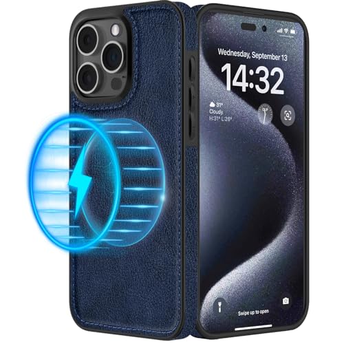 LOHASIC Kompatibel mit iPhone 2023 Pro Max 6,7 Zoll PU Leder Hülle Kompatibel mit MagSafe - Blau LOHASIC Kompatibel mit iPhone 2023 Pro Max 6,7 Zoll PU Leder Hülle Kompatibel mit MagSafe - Blau von LOHASIC
