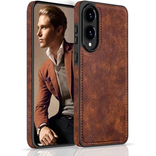 LOHASIC Schutzhülle für Samsung Galaxy S25 Edge 6,7 Zoll (16,9 cm), Premium-Leder, luxuriös, schlank, Business-PU, rutschfest, stoßfest, Ganzkörper-Schutzhülle, Handyhüllen für Samsung S25 Edge 5G von LOHASIC