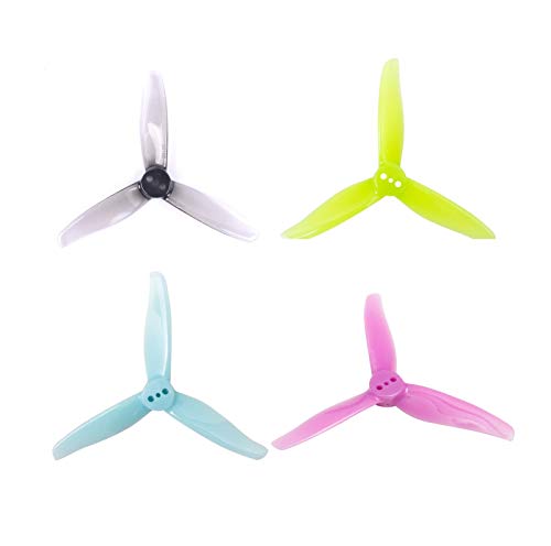 Drohnen-Propeller 24 Stück / 12 Paare 3016 Propeller 1,5 m Loch 3 Zoll 3-Blatt CW CCW FPV Propeller Mini Requisiten for 3 Zoll FPV Racing Drone Drohnenflügel(12 Pairs Mixed Color) von LOHWSTRFG