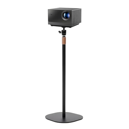 LOIRIIC Projektorständer 360°, schwenkbarer Tragbarer Höhenverstellbarer Stand,Beamer Ständer Höhenverstellbar 65-120cm Versteckter Projektor Bodenständer,Kompatibel mit 64mm(1/4in) Schrauben von LOIRIIC
