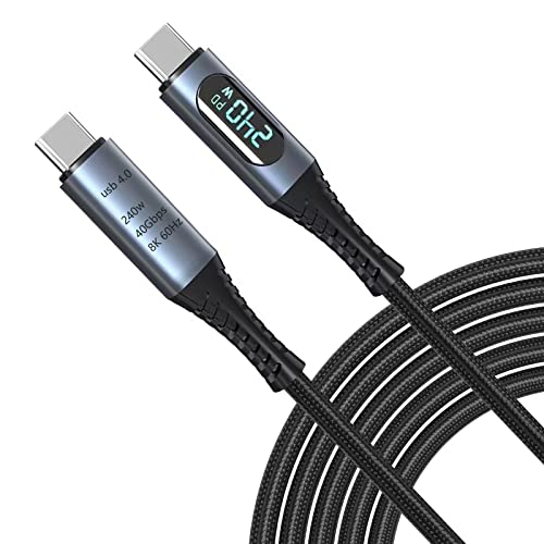LOKEKE 240 W PD Typ C Ladekabel USB C, USB 4.0 Ladekabel, 8K @ 60Hz 40Gbps USB Typ C auf USB C Stecker auf Stecker Kabel Draht Kompatibel mit MackBook i Pad Galaxy Laptop von LOKEKE