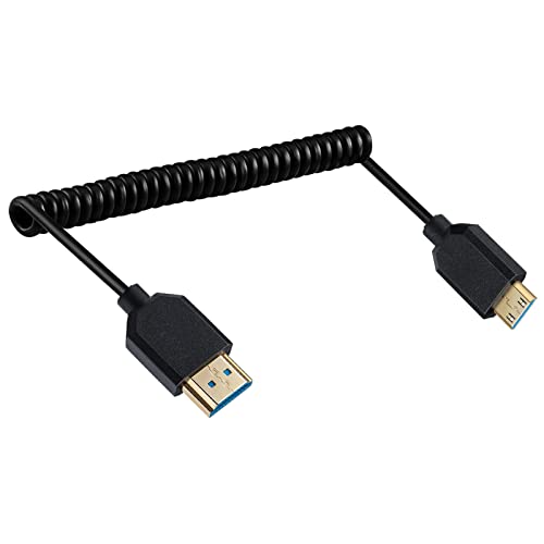 LOKEKE 8K MINI HDMI auf HDMI Kabel 2.1 Version, vergoldetes HDMI auf MINI HDMI Stecker auf Stecker Kabel, 8K @ 60Hz 4K @ 120Hz, eARC HDR10 kompatibel mit PS5 TV Switch Roku (M-M, 1,2M) von LOKEKE