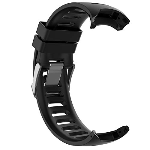 LOKEKE Ersatzarmband aus Silikon für Garmin Forerunner 610 Smartwatch (Silikon, schwarz) von LOKEKE