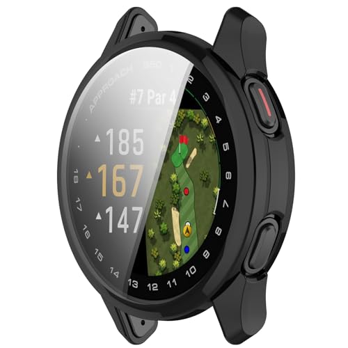 LOKEKE Kompatibel mit Garmin Approach S50 Schutzhülle, vollständige Abdeckung, TPU-Schutzhülle, kompatibel mit Garmin Approach S50 (Schwarz) von LOKEKE