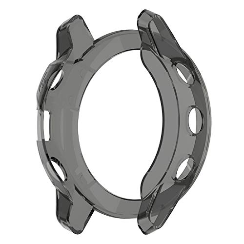 LOKEKE Kompatibel mit Garmin Fenix 6 Schutzhülle, transparent, TPU, für Garmin Fenix 6 (thermoplastisches Polyurethan), Schwarz von LOKEKE