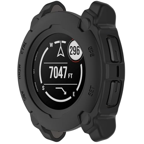 LOKEKE Kompatibel mit Garmin Instinct E Schutzhülle, TPU-Schutzhülle, kompatibel mit Garmin Instinct E, 40 mm (schwarz) von LOKEKE