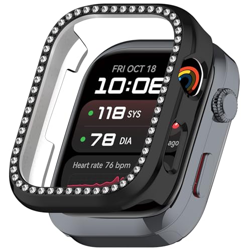 LOKEKE Kompatibel mit Huawei Watch D2 Schutzhülle, PC Bling Schutzhülle Cover Shell Kompatibel mit Huawei Watch D2 (Schwarz) von LOKEKE