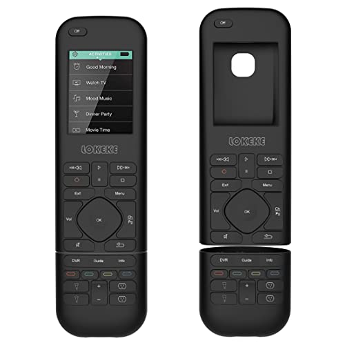 Lokeke Silikon-Schutzhülle für Logitech Harmony Elite Fernbedienung (Silikon) Schwarz von LOKEKE