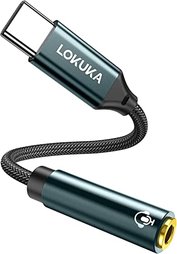 LOKUKA USB C auf 3,5mm Klinke Adapter, USB C Aux Adapter HiFi DAC Chip Kopfhörer Audio Adapter kompatibel mit Samsung S22/S21/S20/S10/S9/Note20/Note10, Pixel 6/5/4, iPad, OnePlus7, Xiaomi, Huawei LOKUKA USB C auf 3,5mm Klinke Adapter, USB C Aux Adapter HiFi DAC Chip Kopfhörer Audio Adapter kompatibel mit Samsung S22/S21/S20/S10/S9/Note20/Note10, Pixel 6/5/4, iPad, OnePlus7, Xiaomi, Huawei von LOKUKA