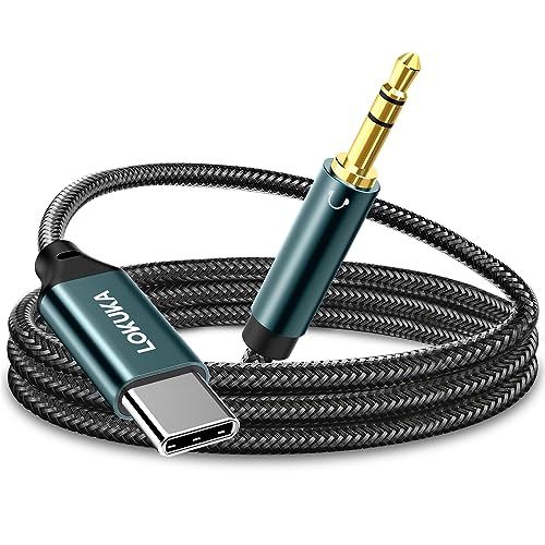 LOKUKA USB-C auf 3.5mm Aux Kabel (1 meter) Type-C Stereo Audio Kopfhörer Jack Adapter HiFi DAC Chip Aux Kabel für Home/Car Stereos, Kopfhörer, Samsung Galaxy S21 S20 Note 20 10, OnePlus, Pixel von LOKUKA