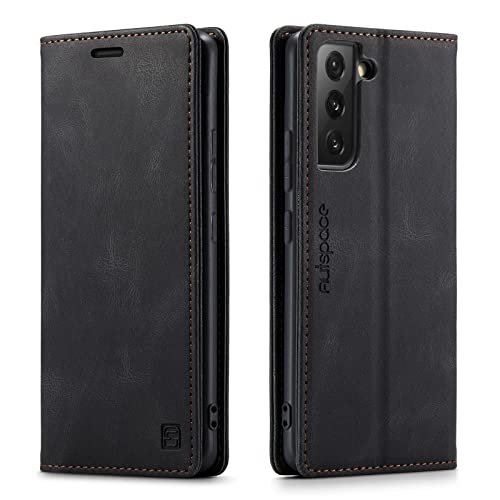 LOLFZ Handyhülle für Samsung Galaxy S22 5G, Vintage Dünne Schutzhülle RFID Schutz Kartenfach Standfunktion PU Leder Magnetische Klapphülle Kompatibel mit Galaxy S22 5G - Schwarz LOLFZ Handyhülle für Samsung Galaxy S22 5G, Vintage Dünne Schutzhülle RFID Schutz Kartenfach Standfunktion PU Leder Magnetische Klapphülle Kompatibel mit Galaxy S22 5G - Schwarz von LOLFZ