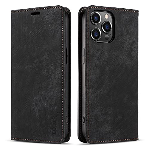 LOLFZ Handyhülle für iPhone 15 Pro, Premium PU Lederhülle Kartenfach Standfunktion Klappbar Schutzhülle Magnetische Dünne Klapphülle Handytasche für iPhone 15 Pro - Schwarz LOLFZ Handyhülle für iPhone 15 Pro, Premium PU Lederhülle Kartenfach Standfunktion Klappbar Schutzhülle Magnetische Dünne Klapphülle Handytasche für iPhone 15 Pro - Schwarz von LOLFZ