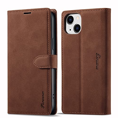 LOLFZ Hülle für iPhone 14 Plus, Premium PU Leder Handyhülle mit Kartenfach Ständer Magnetische Schutzhülle Kompatibel mit iPhone 14 Plus - Braun LOLFZ Hülle für iPhone 14 Plus, Premium PU Leder Handyhülle mit Kartenfach Ständer Magnetische Schutzhülle Kompatibel mit iPhone 14 Plus - Braun von LOLFZ