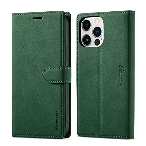 LOLFZ Hülle für iPhone 14 Pro Max, Premium PU Leder Handyhülle mit Kartenfach Ständer Magnetische Schutzhülle Kompatibel mit iPhone 14 Pro Max - Grün LOLFZ Hülle für iPhone 14 Pro Max, Premium PU Leder Handyhülle mit Kartenfach Ständer Magnetische Schutzhülle Kompatibel mit iPhone 14 Pro Max - Grün von LOLFZ
