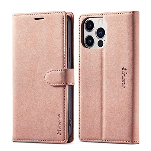 LOLFZ Hülle für iPhone 14 Pro Max, Premium PU Leder Handyhülle mit Kartenfach Ständer Magnetische Schutzhülle Kompatibel mit iPhone 14 Pro Max - Rosegold LOLFZ Hülle für iPhone 14 Pro Max, Premium PU Leder Handyhülle mit Kartenfach Ständer Magnetische Schutzhülle Kompatibel mit iPhone 14 Pro Max - Rosegold von LOLFZ
