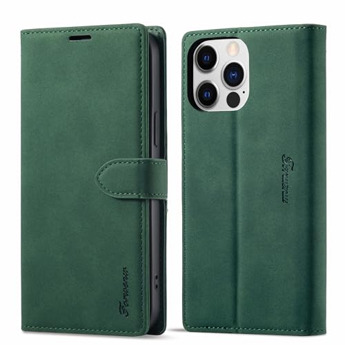 LOLFZ Hülle für iPhone 15 Pro Max, Premium PU Leder Handyhülle mit Kartenfach Ständer Magnetische Schutzhülle Kompatibel mit iPhone 15 Pro Max - Grün LOLFZ Hülle für iPhone 15 Pro Max, Premium PU Leder Handyhülle mit Kartenfach Ständer Magnetische Schutzhülle Kompatibel mit iPhone 15 Pro Max - Grün von LOLFZ