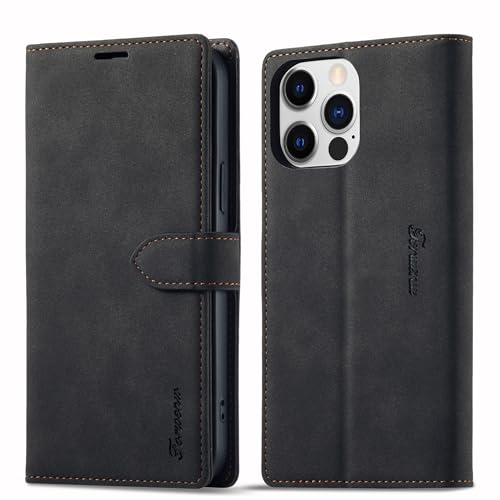 LOLFZ Hülle für iPhone 15 Pro Max, Premium PU Leder Handyhülle mit Kartenfach Ständer Magnetische Schutzhülle Kompatibel mit iPhone 15 Pro Max - Schwarz LOLFZ Hülle für iPhone 15 Pro Max, Premium PU Leder Handyhülle mit Kartenfach Ständer Magnetische Schutzhülle Kompatibel mit iPhone 15 Pro Max - Schwarz von LOLFZ