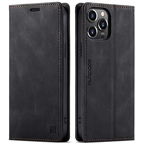 LOLFZ Handyhülle für iPhone 15 Pro Max, Vintage Dünne Schutzhülle RFID Schutz Kartenfach Standfunktion PU Leder Magnetische Klapphülle Kompatibel mit iPhone 15 Pro Max - Schwarz LOLFZ Handyhülle für iPhone 15 Pro Max, Vintage Dünne Schutzhülle RFID Schutz Kartenfach Standfunktion PU Leder Magnetische Klapphülle Kompatibel mit iPhone 15 Pro Max - Schwarz von LOLFZ