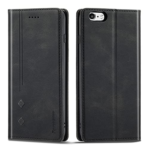 LOLFZ Hülle für iPhone 7 Plus iPhone 8 Plus, Klappbare Leder Handyhülle Kartenfach Standfunktion Stoßfeste Magnetische Schutzhülle für iPhone 7 Plus/8 Plus - Schwarz LOLFZ Hülle für iPhone 7 Plus iPhone 8 Plus, Klappbare Leder Handyhülle Kartenfach Standfunktion Stoßfeste Magnetische Schutzhülle für iPhone 7 Plus/8 Plus - Schwarz von LOLFZ