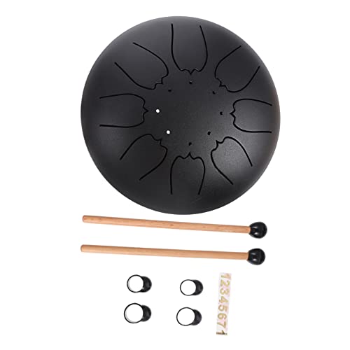 LOLIPPYY 1 Satz Steel Tongue Drum Ätherische Trommel Zungentrommel Musikinstrumente musical instruments kinderspiele aufkleber Paster für Trommelwaagen tragbare 6-Zoll-Trommel Gummi von LOLIPPYY