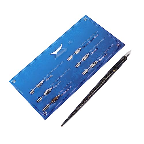 LOLIPPYY 1 Satz Tauchstift aus Holz üben für kaligrafieset kalligraphie set kalligrafie set Schreibstift mit Holzgriff Retro Schreibset Dip-Pen-Zubehör Kalligraphie-Stift-Kit hölzern Black von LOLIPPYY