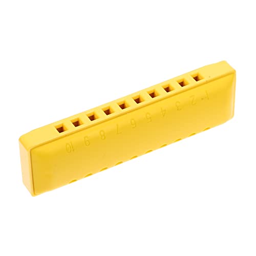 LOLIPPYY 1Satz 20 Zehn-Loch-Mundharmonika Mundharmonikas für Erwachsene 20 Töne Blues Maultrommel kinderinstrumente instrument Musikinstrument tragbare Mundharmonika Aluminium Yellow von LOLIPPYY