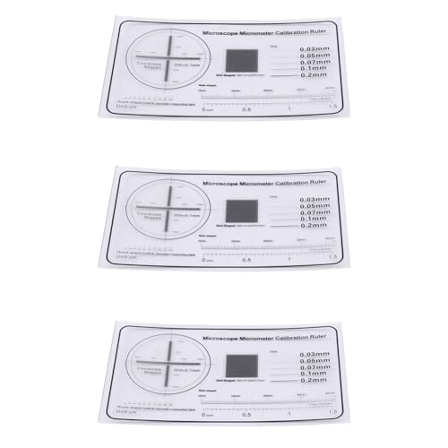 LOLPALONE 3X Mikroskop-Korrekturlineal Optisches Mikrometer-Korrekturblatt PräZisionsinstrument-Erkennungsfolie Kalibrierplatte,B LOLPALONE 3X Mikroskop-Korrekturlineal Optisches Mikrometer-Korrekturblatt PräZisionsinstrument-Erkennungsfolie Kalibrierplatte,B von LOLPALONE