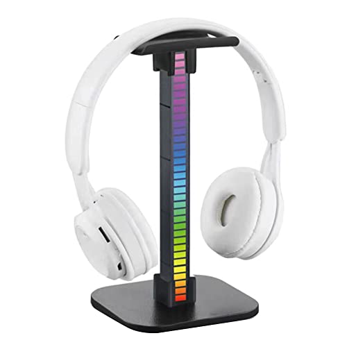 LOLPALONE RGB-Kopfhörer-Ständer, Game-Headset-Schreibtisch-Display-Halter, LED-Basis, USB-Licht, Headset-Halterung, B von LOLPALONE