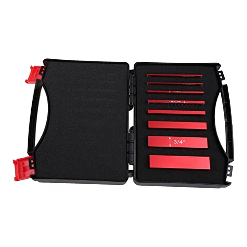 Endmaßsatz Compact Setup Blocks Höhenmessgeräte-Set Holzbearbeitungs-Setup-Stangen for Fräser und Tischkreissäge 8-teilige präzise Aluminium-Messblöcke von LOMCOT