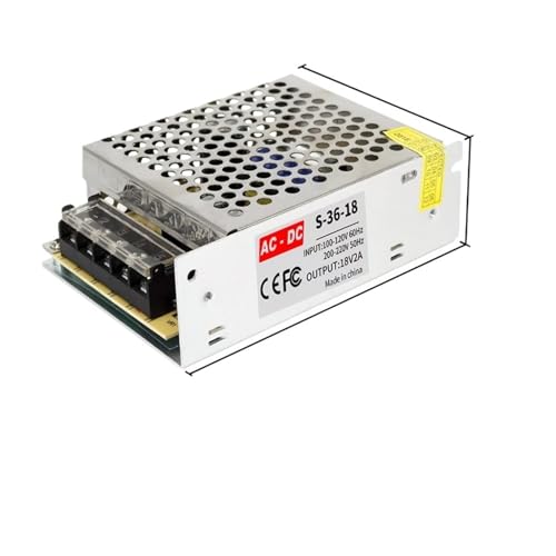 Schaltnetzteil-Adapter 18 V Schaltnetzteil Lichttransformator AC zu DC 18 V 1 A 2 A 3 A 5 A 6 A 10 A 20 A Netzteil-Quellenadapter SMPS(18V 2A 36W) von LOMCOT