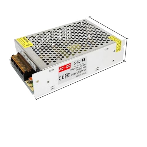 Schaltnetzteil-Adapter 18 V Schaltnetzteil Lichttransformator AC zu DC 18 V 1 A 2 A 3 A 5 A 6 A 10 A 20 A Netzteil-Quellenadapter SMPS(18V 3A 60W) von LOMCOT