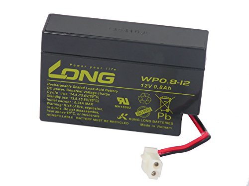 Akku kompatibel HAGEN DRYSAFE BATTERIE HPS-1208 12V 0,8Ah 800mAh AMP AGM Blei von LONG