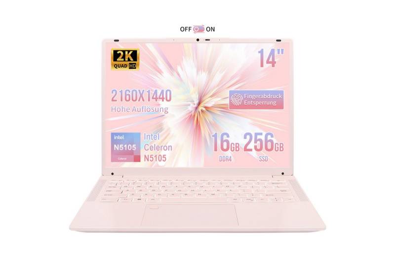 LONGEVINCE LONGEVINCE 14" Laptop, 16GB RAM, 256G SSD, N5105, 2160×1440, Win 11 Notebook von LONGEVINCE