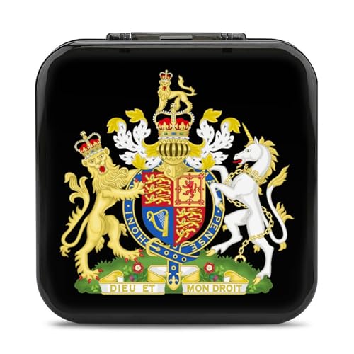LONGHJ Coat Arms of The United Kingdom Switch Game Holder Case mit 12 Patronenfächern, tragbare Spielkarten-Organizer-Box von LONGHJ
