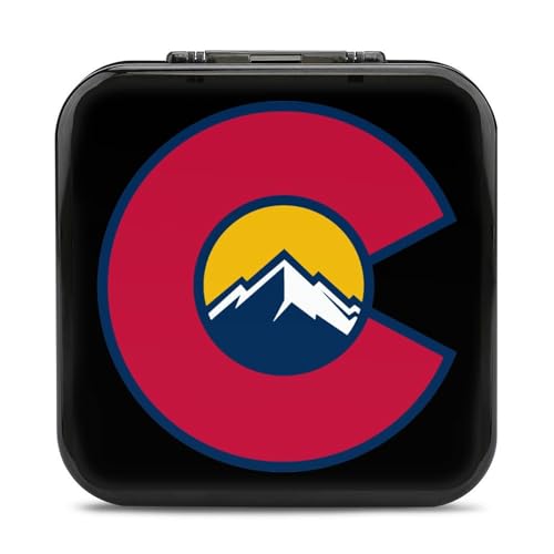 LONGHJ Colorado Centennials Logo Switch Game Holder Case mit 12 Patronenfächern, tragbare Spielkarten-Organizer-Box von LONGHJ