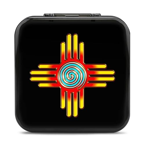 LONGHJ Zia Sun – Zia Pueblo – New Mexico Switch Game Holder Case mit 12 Patronenfächern, tragbare Spielkarten-Organizer-Box von LONGHJ