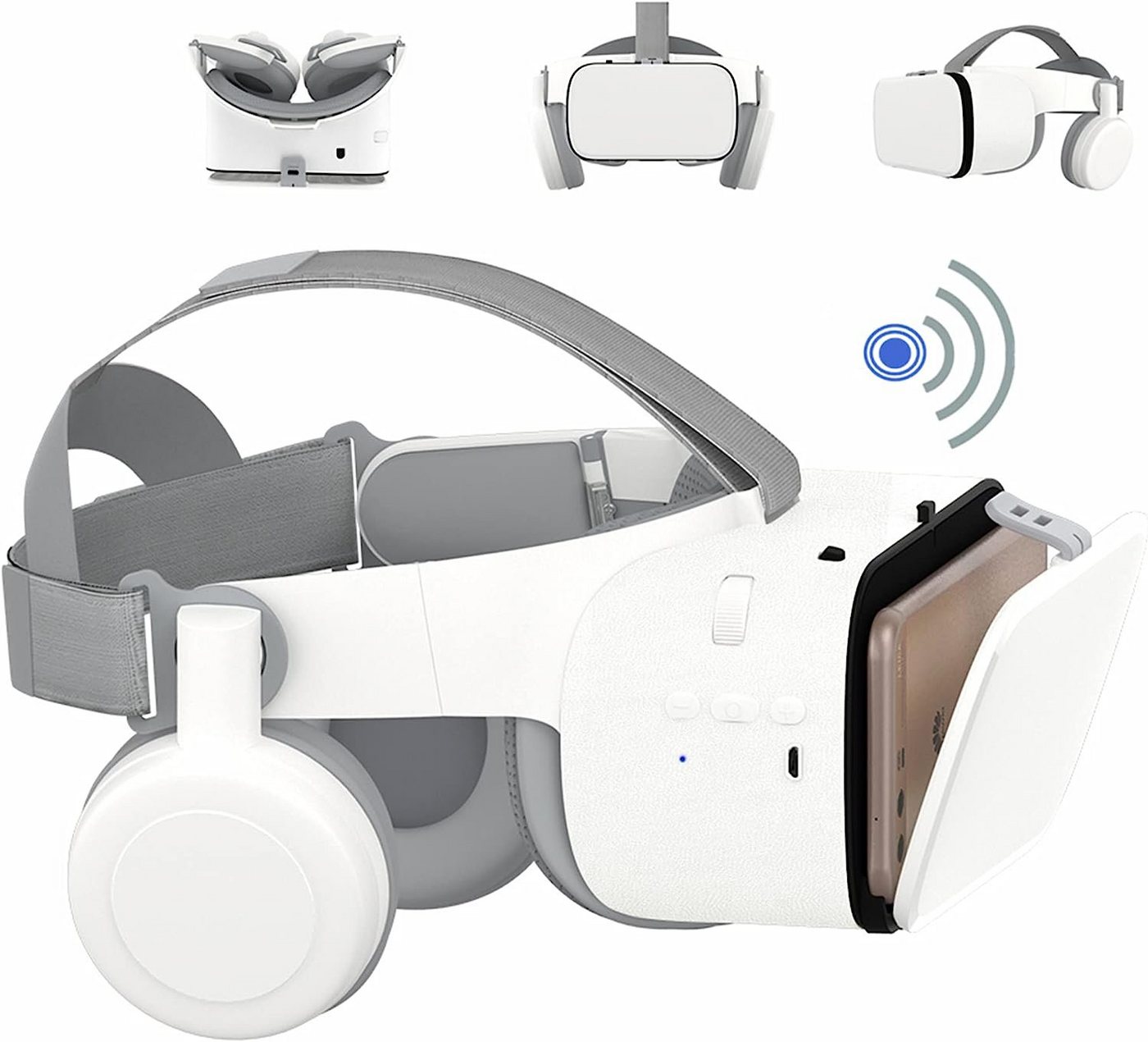 LONGLU VR Brillen Hülle 4,7-6,5 Zoll, Telefon drahtloser Fernbedienung VR Brille für Filme Spiele von LONGLU