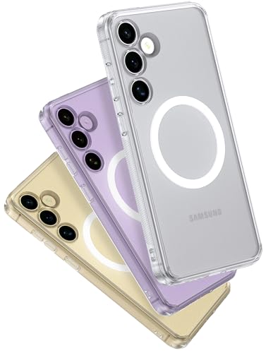JIC - Magnetische Hülle für Samsung Galaxy S24 Plus - [Eingebaute Magneten für Magsafe] [Stark und sicher] - Schutzhülle für das Handy - Eisklar (2024) von LONLI