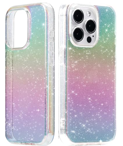 LONLI Hue - (for iPhone 15 Pro) - Sparkling Glitter Iridescent Phone Case Phone Case for Women, Girls and Men von LONLI
