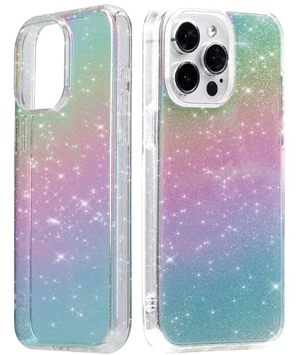 LONLI Hue - (for iPhone 15 Pro Max) - Sparkling Glitter Iridescent Phone Case Phone Case for Women, Girls and Men von LONLI