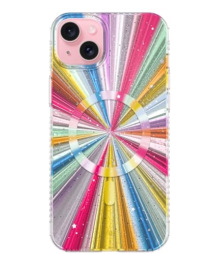 LONLI Hue Schutzhülle für iPhone 15 [Kompatibel mit Magsafe] Cosmic Portal Handyhülle [360° Stoßdämpfende Stoßdämpfer] Niedliche, einzigartige und ästhetische Handyhülle für Mädchen und Frauen von LONLI