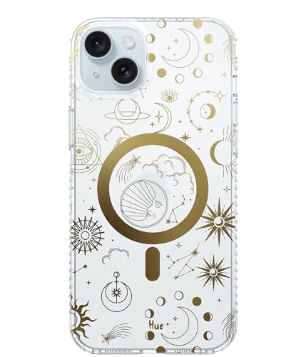 LONLI Hue Schutzhülle für iPhone 15 [Kompatibel mit Magsafe] Cosmic Stars Handyhülle [360° Stoßdämpfende Stoßdämpfer] Niedliche, einzigartige und ästhetische Handyhülle für Mädchen und Frauen von LONLI