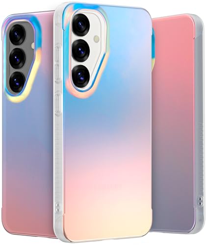 LONLI Hue - for Samsung Galaxy S25 Phone Case - [360° Shock-Absorbent Bumper | Cute, Unique and Aesthetic Phone Cover for Girls and Women] - Holographic Iridescent von LONLI